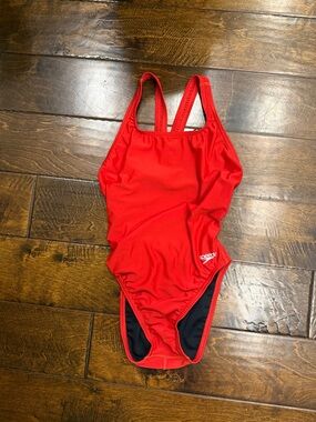 Speedo Red Competitive One-Piece Swimsuit